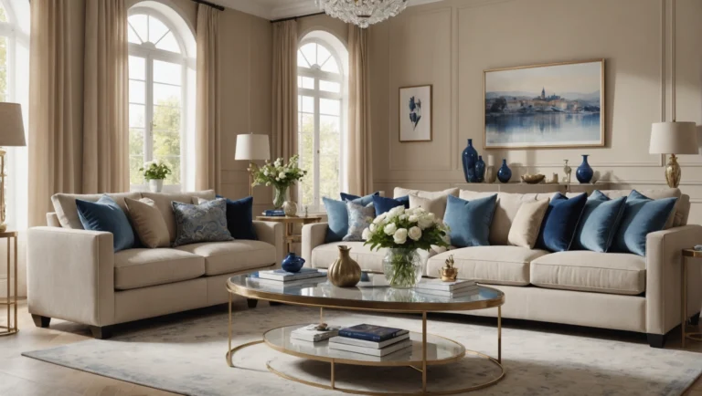 beige und blau kombinieren