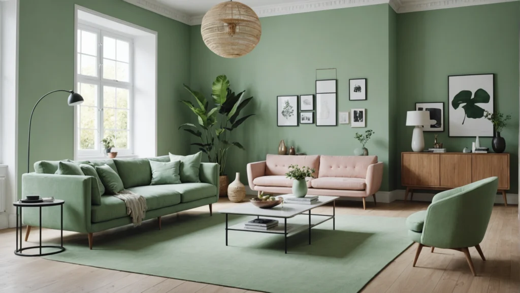 farbpalette wandfarbe grün pastell