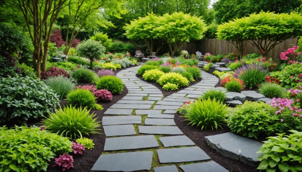 idee deco jardin avec ardoise