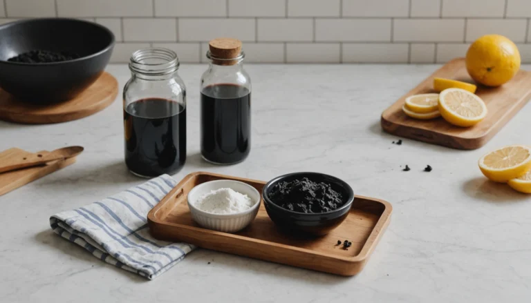 savon noir et bicarbonate