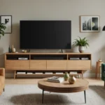 regal über fernseher dekorieren