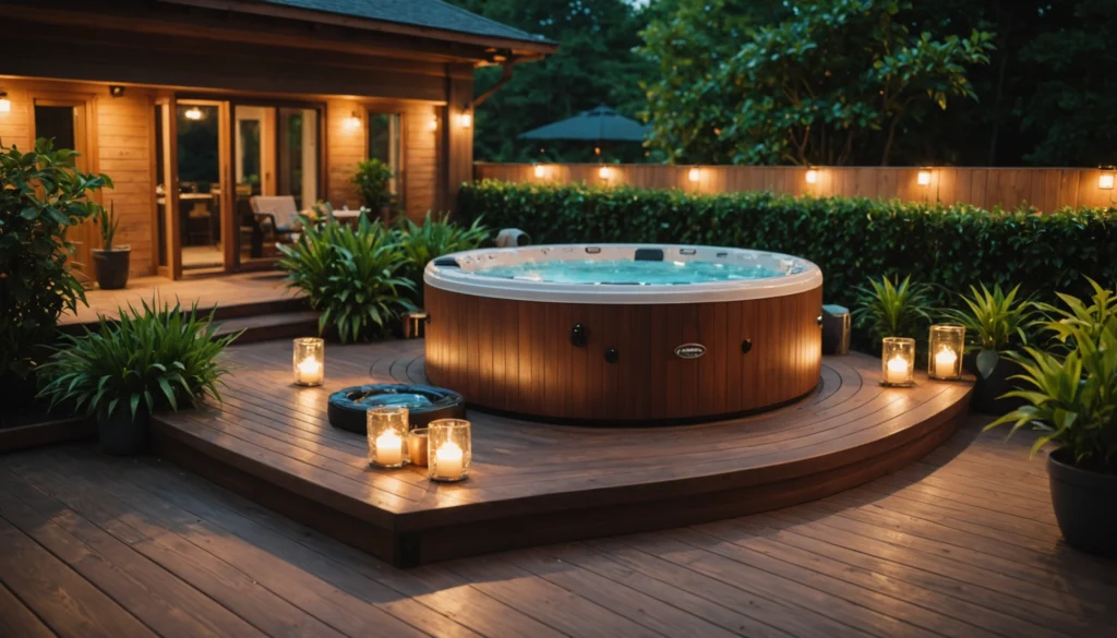 whirlpool auf der terrasse
