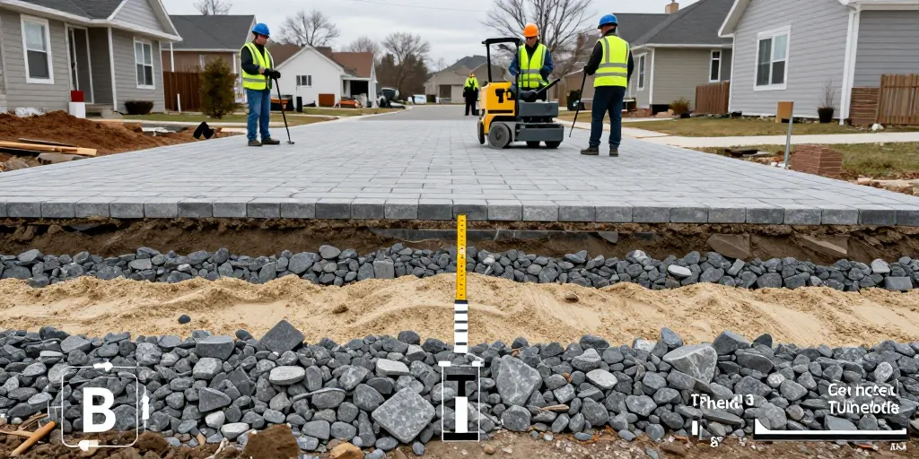 einfahrt pflastern aufbau